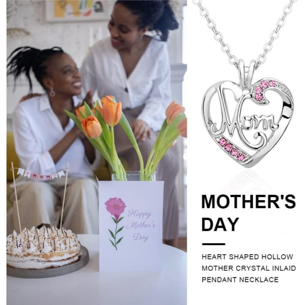 Christmas Gifts For Women, New Mom Birthday Gifts Mothers Day Pendant Necklace R View 4